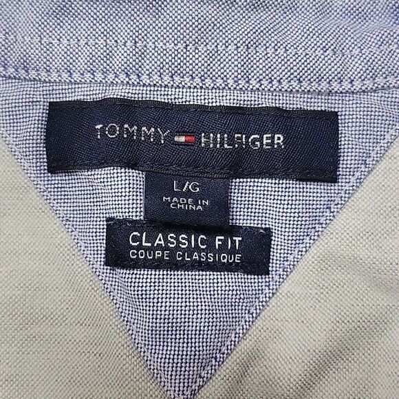 TOMMY HILFINGER MENS BUTTONDOWN SHIRT SIZE LARGE - Picture 3 of 8